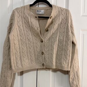 💕4 for $12 Sal!💕 Rita Ora Cream Cable Knit Button-Up Sweater